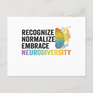 Erkennen der Normalisierung der Embrace Neurodiver Postkarte