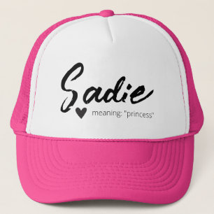 Erkennen des Sadie-Namens bedeutet minimalen moder Truckerkappe