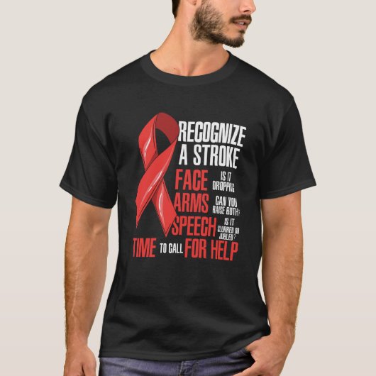 Erkennen eines Stroke Awareness Month T-Shirt (Vorderseite)