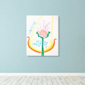 Erkennen Sie die Blume Ihres Lebens Leinwanddruck (Insitu (Holzboden))