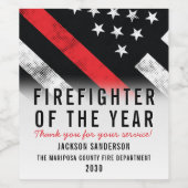 Erkennung von Mitarbeitern im Firefighter-Flag Red Weinetikett (Einzelnes Label)