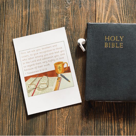 Erkennungs-Pastor-Wertungskarte geben Dankeskarte