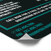 Erkennungslogo, Privatdetektiv-Ermittler Poster (Ecke)