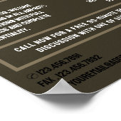 Erkennungslogo, Privatdetektiv-Ermittler Poster (Ecke)