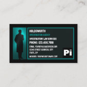 Erkennungslogo, Privatdetektiv-Ermittler Visitenkarte (Rückseite)