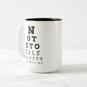Erkennungstest-Hinweis, die Sie heute Phantastisch Zweifarbige Tasse (Vorderseite Links)
