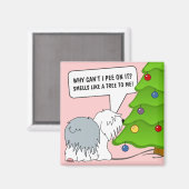 Erkläre deinem Hund jetzt die Bedeutung von Weihna Magnet (Vorderseite/Rückseite)