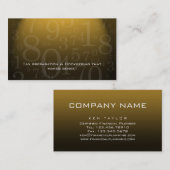 Erklären - Buchhaltungs-Visitenkarte-Gold Visitenkarte (Vorne/Hinten)