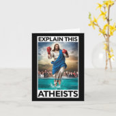 Erklären Sie diesen Atheisten Jesus Boxhandschuhe Karte (Gelbe Blume)