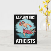 Erklären Sie diesen Atheisten Jesus Boxhandschuhe Karte (Gelbe Blume)