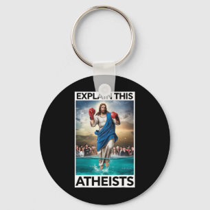 Erklären Sie diesen Atheisten Jesus Boxhandschuhe Schlüsselanhänger
