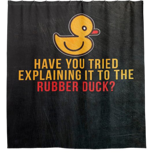 Erklären Sie es Rubber Duck - Niedlich Duck Blanke Duschvorhang (Vorderseite)