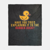 Erklären Sie es Rubber Duck - Niedlich Duck Blanke Fleecedecke (Vorderseite)
