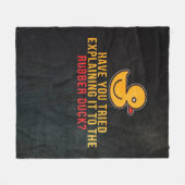 Erklären Sie es Rubber Duck - Niedlich Duck Blanke Fleecedecke (Vorderseite (Horizontal))