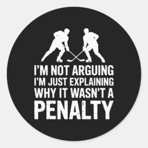 Erklären, warum es keine Strafe war Eishockey Runder Aufkleber