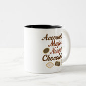 Erklärende bedeutende Schokolade Zweifarbige Tasse (VorderseiteRechts)