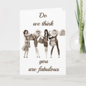 **ERKLÄRT IHR, SIE SEHT FABULOUS** AN IHREM **GEBU KARTE (Vorderseite)