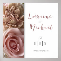 Erklärung der Liebe Blassrosa Rosenplakat