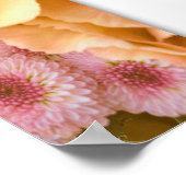 Erklärung der Liebe Gelbes Rosenplakat Poster (Ecke)