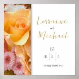 Erklärung der Liebe Gelbes Rosenplakat Poster