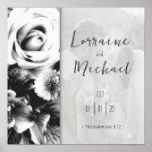 Erklärung der Liebe Schwarz-Weiß-Poster Poster (Vorne)