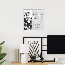 Erklärung der Liebe Schwarz-Weiß-Poster Poster