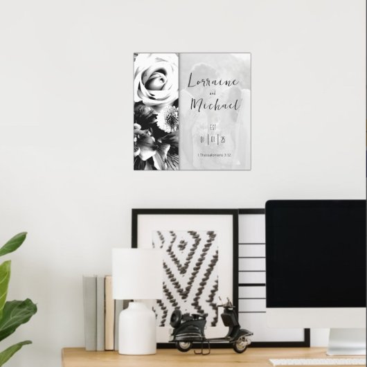 Erklärung der Liebe Schwarz-Weiß-Poster Poster