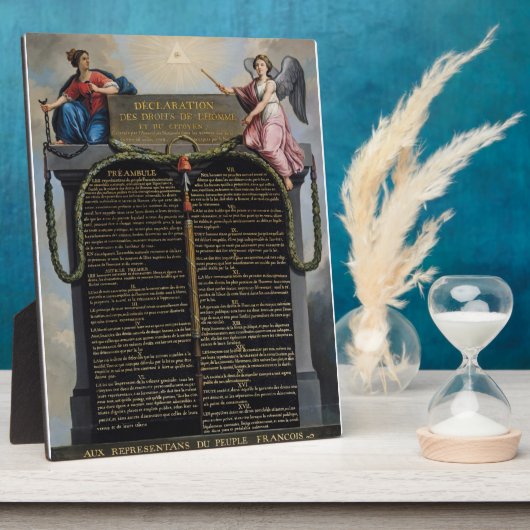 Erklärung der Menschen- und Bürgerrechte Fotoplatte (Seite)