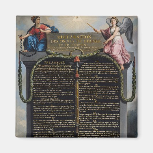 Erklärung der Menschen- und Bürgerrechte Magnet (Vorne)