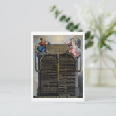 Erklärung der Menschen- und Bürgerrechte Postkarte (Stehend Vorderseite)