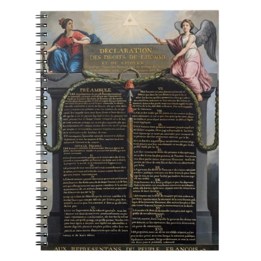 Erklärung der Rechte des Mannes und des Bürgers Notizblock (Vorderseite)