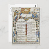 Erklärung der Rechte des Menschen und der Bürger Postkarte (Vorne/Hinten)