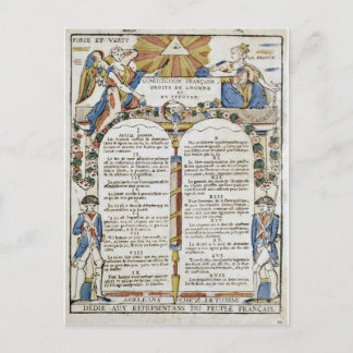 Erklärung der Rechte des Menschen und der Bürger Postkarte