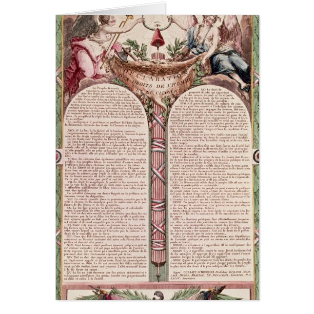 Erklärung der Rechte Mannes, 1793 (Vorne)
