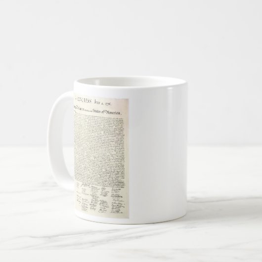 Erklärung der Tasse der Unabhängigkeit (Vorderseite Links)