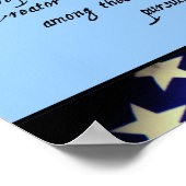 Erklärung der Unabhängigkeit USA Flag Motif Poster (Ecke)