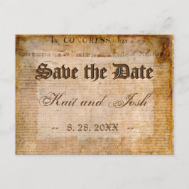 Erklärung der USA Unabhängigkeit Phantastisches Pa Ankündigungspostkarte