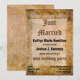 Erklärung der USA Unabhängigkeit Phantastisches Pa Einladung