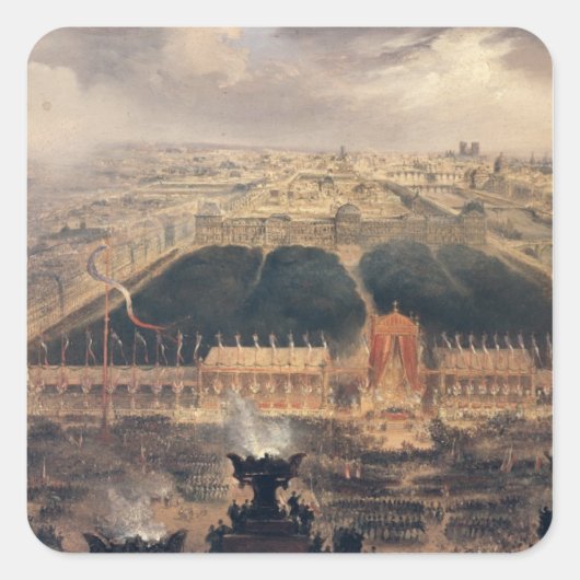 Erklärung der Zweiten Republik, 1848 Quadratischer Aufkleber (Vorderseite)