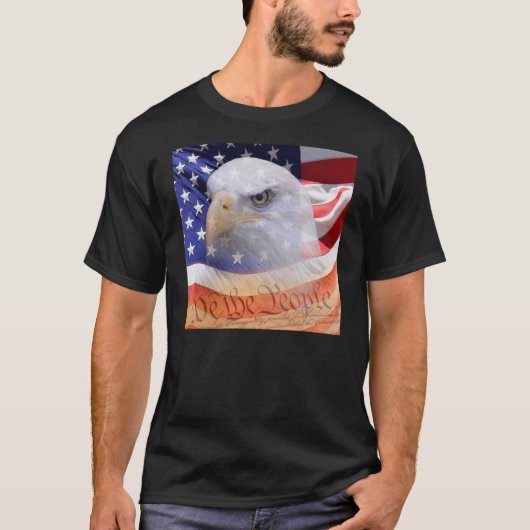Erklärung des Adlers des amerikanischen Geistes T-Shirt (Vorderseite)