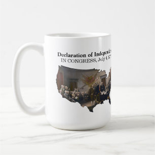 Erklärung des Unabhängigkeitskodexes, 4. Juli 1776 Kaffeetasse