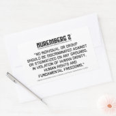 Erklärung über Bioethik und Menschenrechte 2005 A. Rechteckiger Aufkleber (Umschlag)