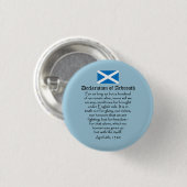 Erklärung von Arbroath Scottish-Unabhängigkeit Button (Vorne & Hinten)