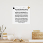 Erklärung von George Washington zum Tag des Ernted Poster (Küche)