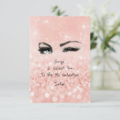 Erklärung von Marilyn Monroe Valentine Liebe Rosa Einladung (Stehend Vorderseite)