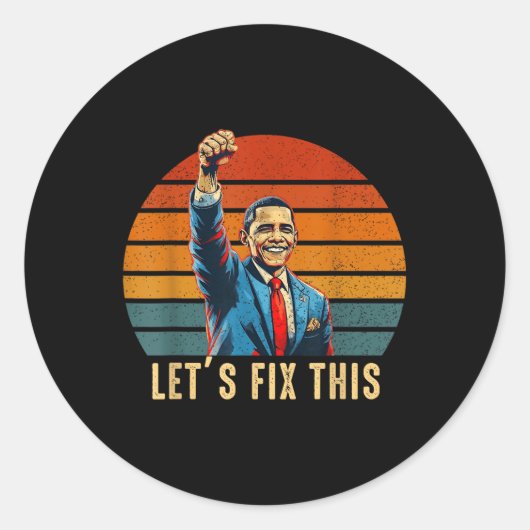 Erklärung von Obama Comeback 2028 Runder Aufkleber (Vorderseite)