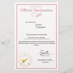 Erklärung von Santa Nice