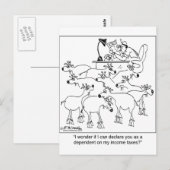 Erklärung von Ziegen als abhängige Personen Postkarte (Vorne/Hinten)