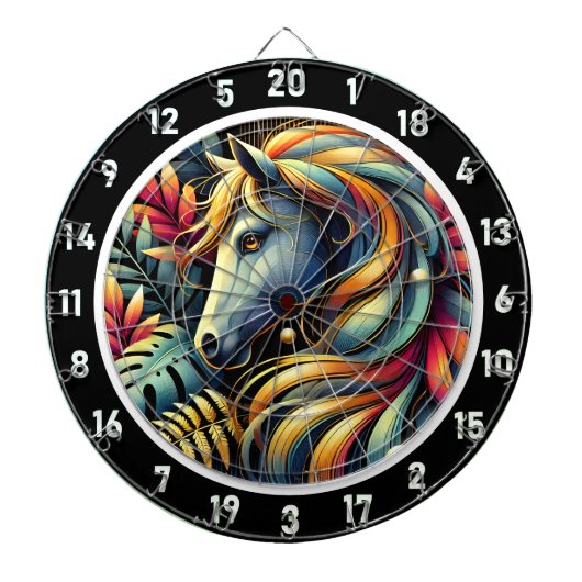 Erklärung zum tropischen Glow Horroom Dartscheibe (vorne)