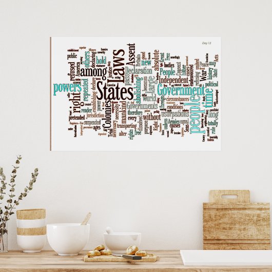 Erklärung zur Unabhängigkeit Poster (Küche)